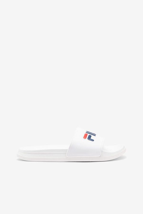 Slides Fila Mulher Branco/Azul Marinho/Vermelhas - Fila Drifter Luxe Portugal Lisboa,XSAB-62584